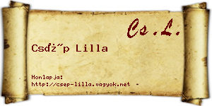 Csép Lilla névjegykártya